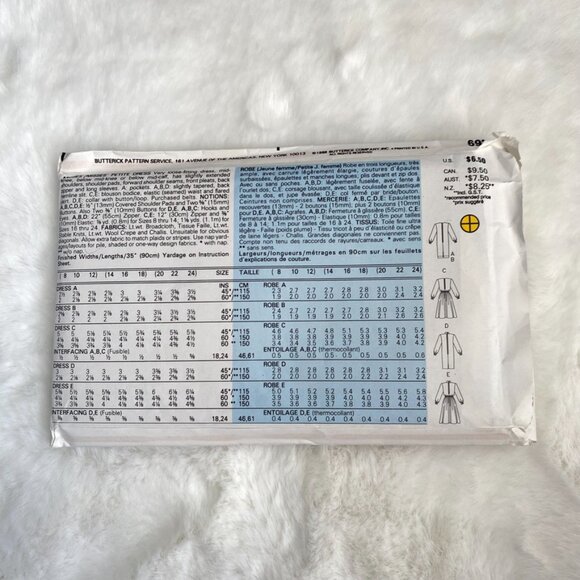 2 Butterick Classics Sewing Patterns - Picture 3 of 5